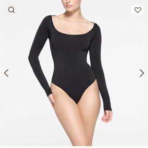 SKIMS Longsleeve Black Bodysuit